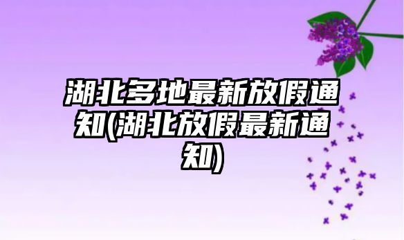 湖北多地最新放假通知(湖北放假最新通知)