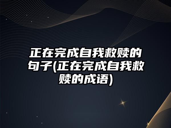 正在完成自我救贖的句子(正在完成自我救贖的成語)