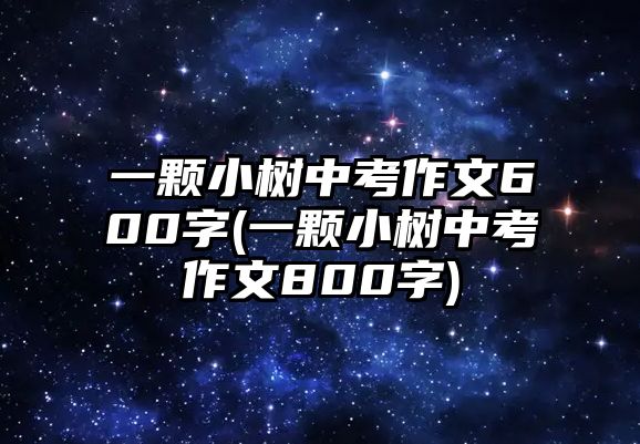 一顆小樹中考作文600字(一顆小樹中考作文800字)