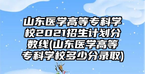 山東醫(yī)學(xué)高等專科學(xué)校2021招生計(jì)劃分?jǐn)?shù)線(山東醫(yī)學(xué)高等?？茖W(xué)校多少分錄取)