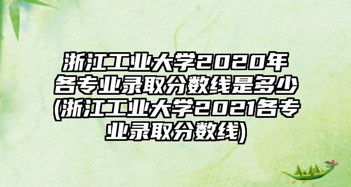 浙江工業(yè)大學(xué)2020年各專業(yè)錄取分?jǐn)?shù)線是多少(浙江工業(yè)大學(xué)2021各專業(yè)錄取分?jǐn)?shù)線)