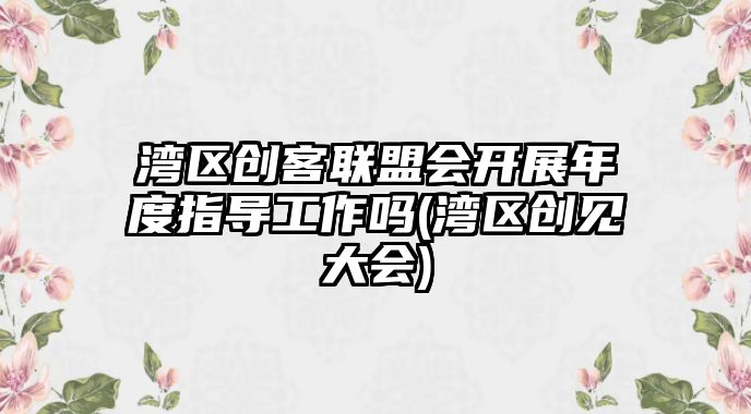 灣區(qū)創(chuàng)客聯(lián)盟會開展年度指導(dǎo)工作嗎(灣區(qū)創(chuàng)見大會)