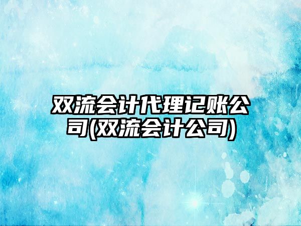 雙流會計代理記賬公司(雙流會計公司)