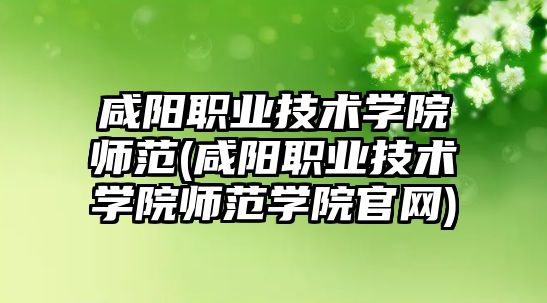 咸陽職業(yè)技術學院師范(咸陽職業(yè)技術學院師范學院官網(wǎng))