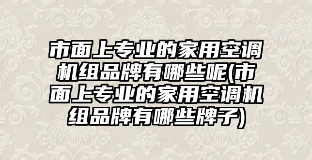 市面上專業(yè)的家用空調(diào)機(jī)組品牌有哪些呢(市面上專業(yè)的家用空調(diào)機(jī)組品牌有哪些牌子)