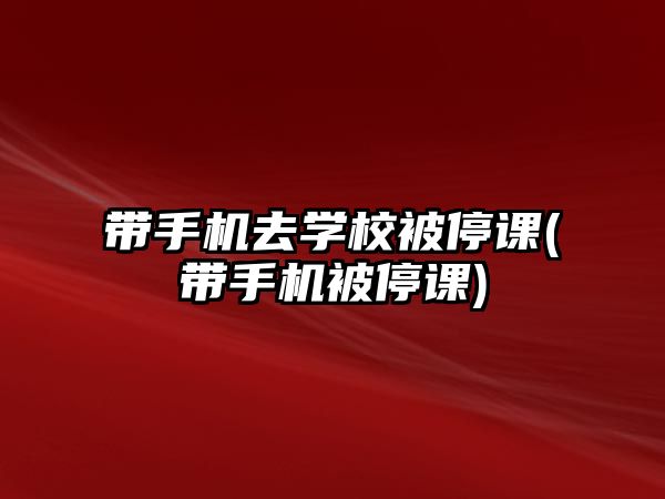 帶手機去學(xué)校被停課(帶手機被停課)