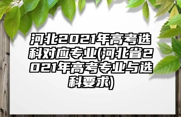 河北2021年高考選科對(duì)應(yīng)專(zhuān)業(yè)(河北省2021年高考專(zhuān)業(yè)與選科要求)