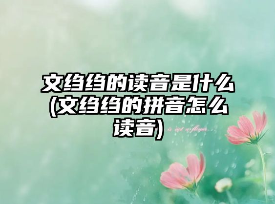 文縐縐的讀音是什么(文縐縐的拼音怎么讀音)